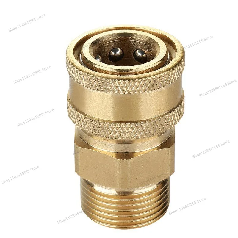 For High-pressure Cleaning Machine Adapter 1/4 Inch Quick Connect Kit M22-14 Conversion Copper Connector