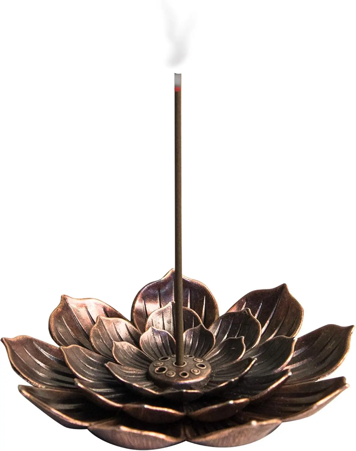 

Brass Holder, Lotus Sticks Burner, Detachable 6 Holes for Fragrance Decor, Office, Gifts, Yoga, Bedroom, SPA WD06CO