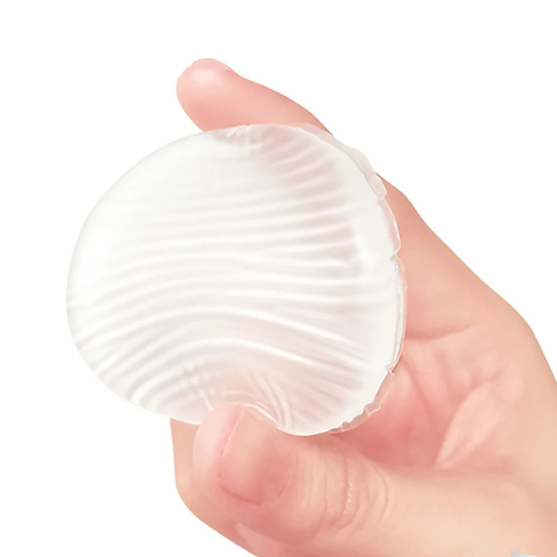 إسفنجة منتفخة من السيليكون الناعم الشفاف لمستحضرات التجميل وكريم الأساس وأدوات مكياج سهلة التنظيف وتجنب نفايات بودرة الوسادة الهوائية #4