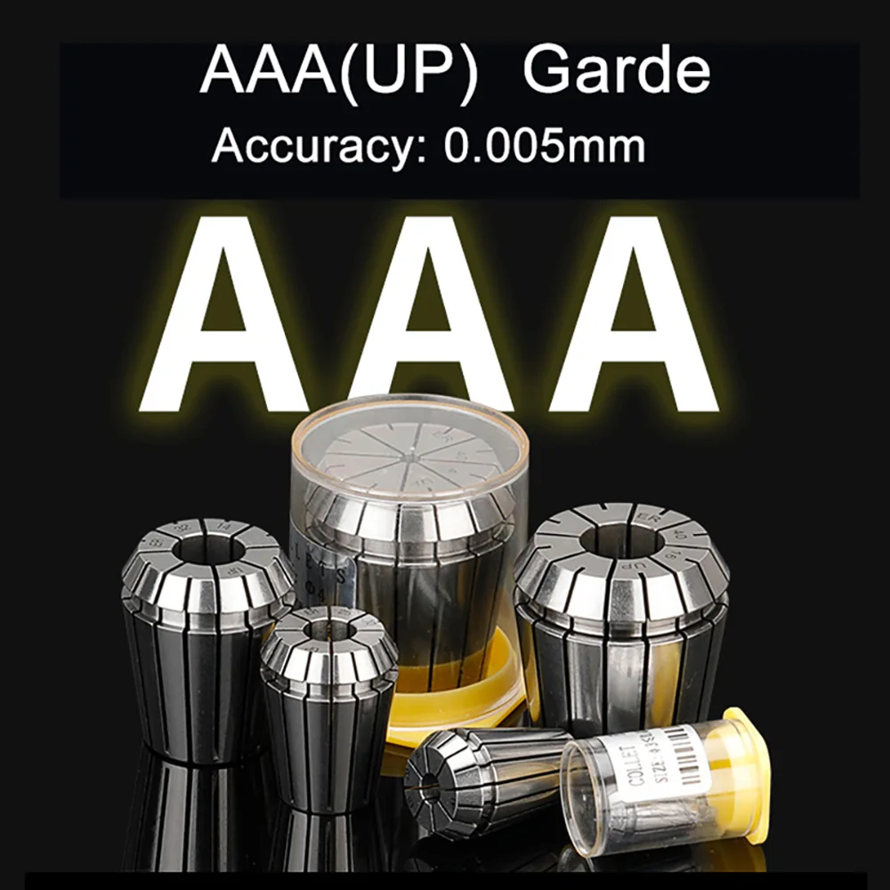 ER11 Spring Chuck Collet Accuracy 0.015/0.008/0.005mm ToolHolder A/AA/UP For CNC Center Milling Tool Engraving  Machine Tools