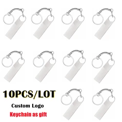 10 pz/lotto Metal Mini USB Flash Drive 2.0 64GB 32GB Cle Usb Flash Stick Pen Drive 4GB 8GB 16GB Memory Stick LOGO personalizzato per regali