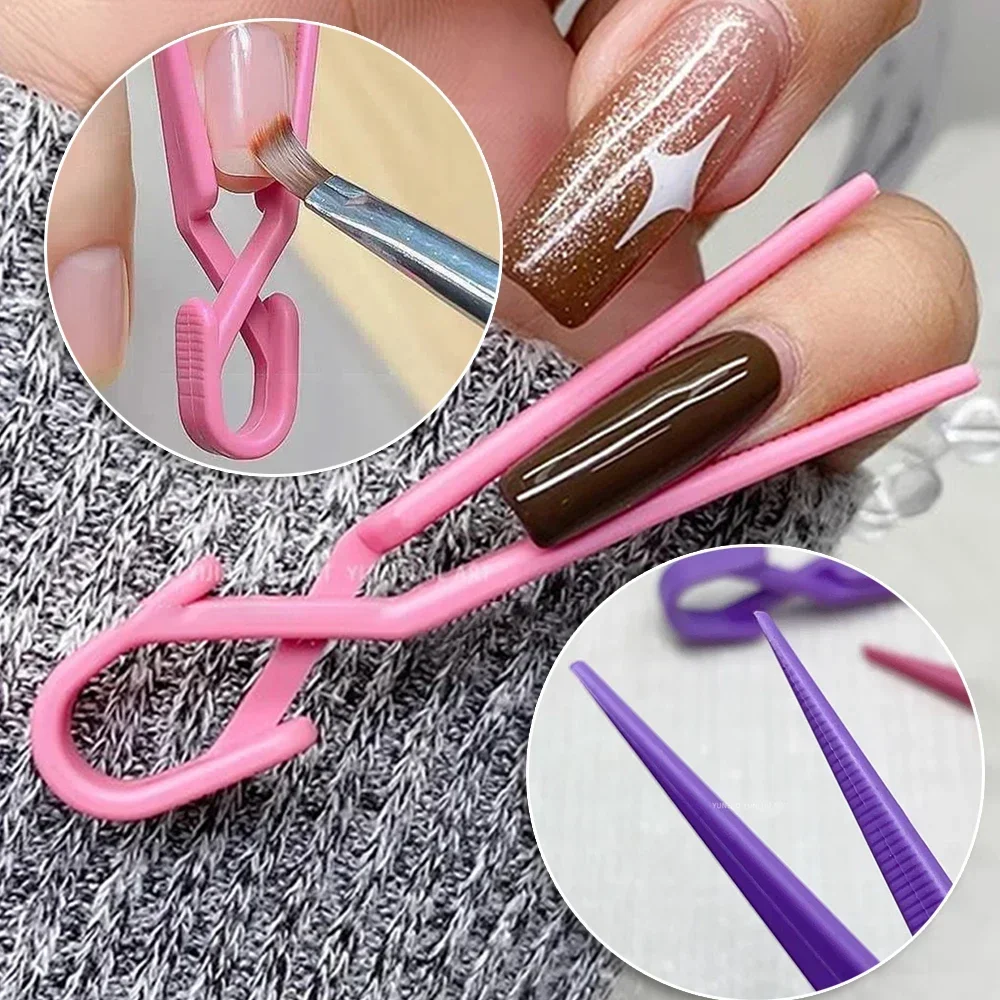 

10Pcs Nail Clip Set Oil Polish Spill Proof Mixed Color Nail Art Coloring Protection Clips Manicure Tools To Prevent Leakage Off