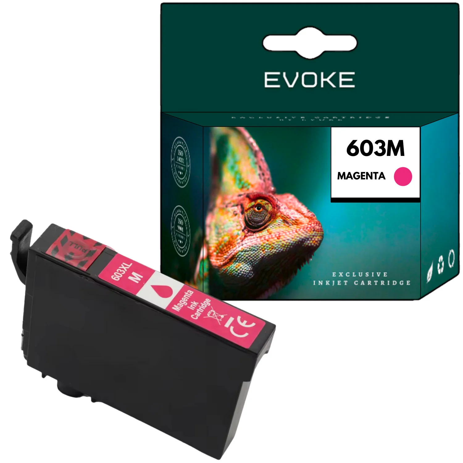 Evoke Compatibele Inkt voor Epson 603XL 603 XL C13T03A34010 Magenta 12 ml 1050 Pagina's Expression Home Xp-2100 2105 2150 2155 3100 3150 3155 4100 4105; Workforce Wf-2810Dwf 2830Dwf 2835Dwf 2850Dwf
