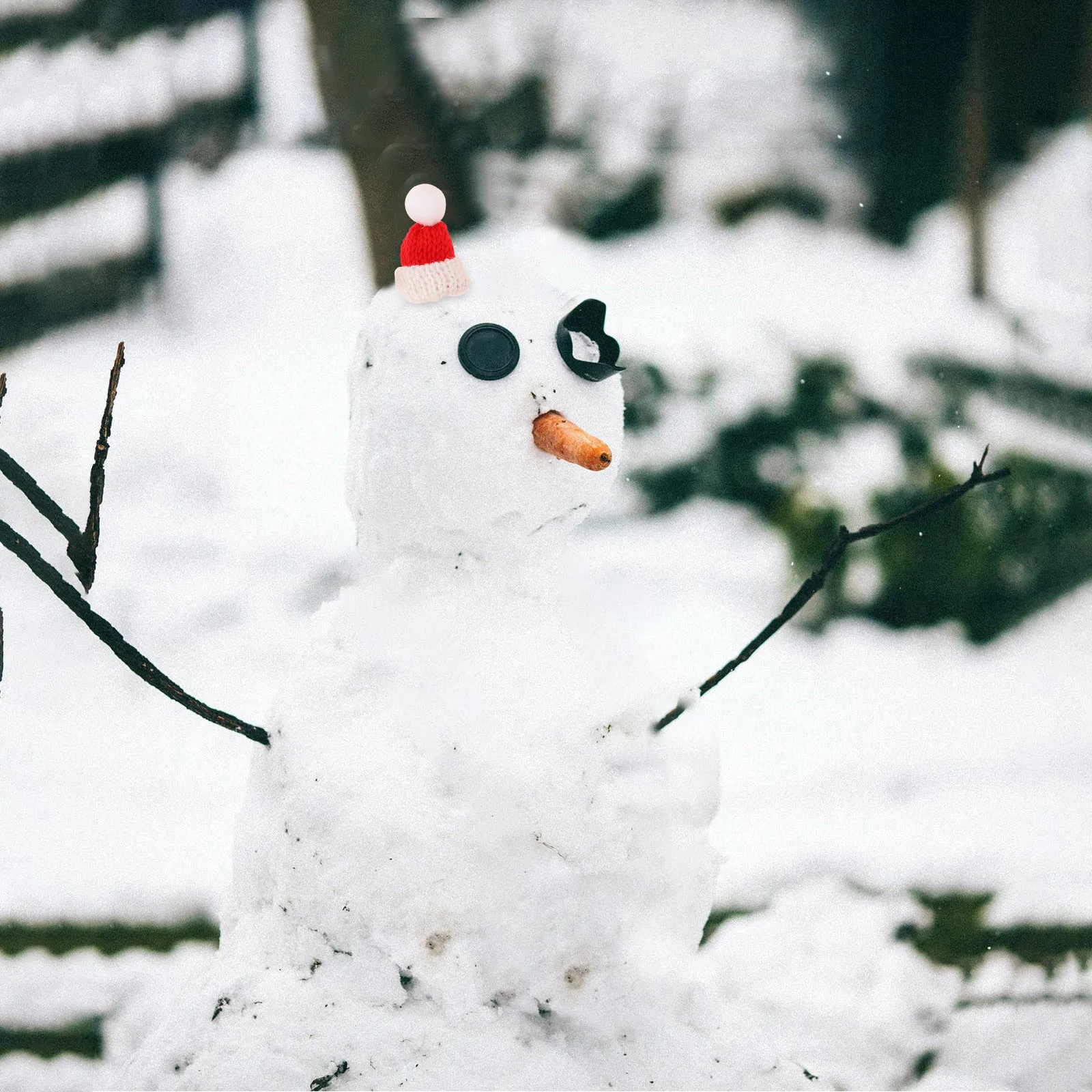 

Набор из 20 миниатюрных шерстяных шапочек-украшений для рождественской вечеринки, декор для елки, стола, дома, поделок, праздничный подарочный набор