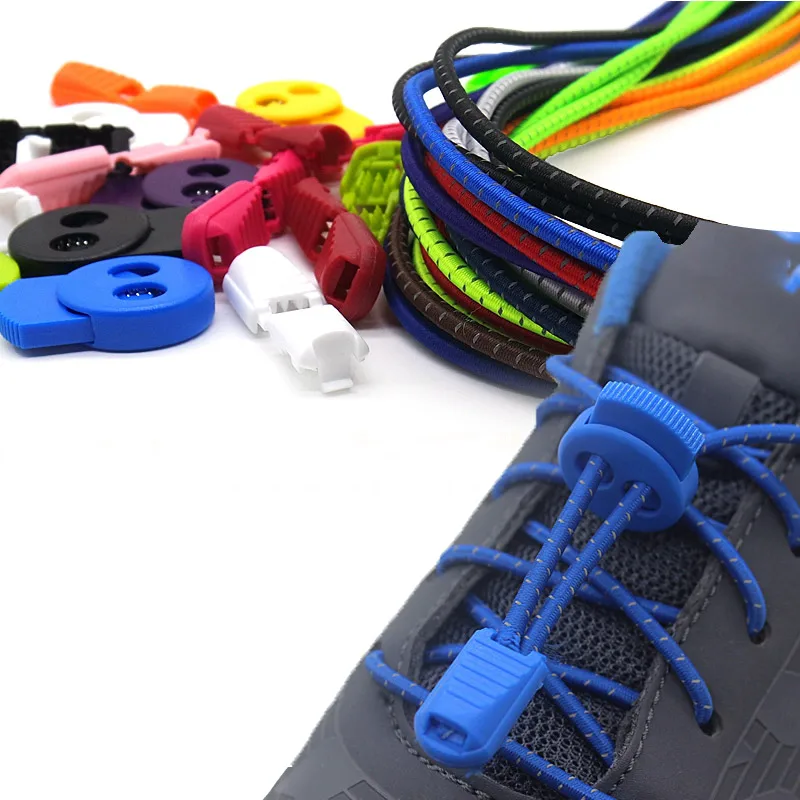 Reflective No-Tie Elastic Band Sports Shoes Night Run Shoelaces Not Required Comfortable Elastic Sports Footwear