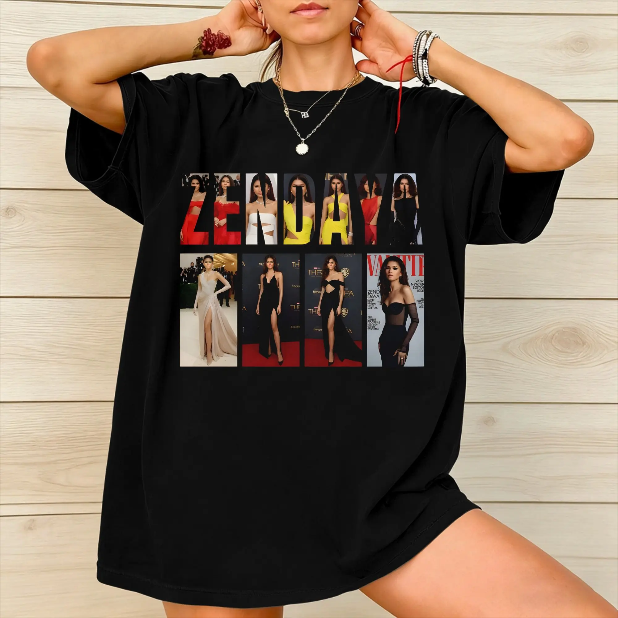 Ruby Rue Zendaya Tee Shirt for Men Women Fashion T Shirts  100% Cotton Clothes