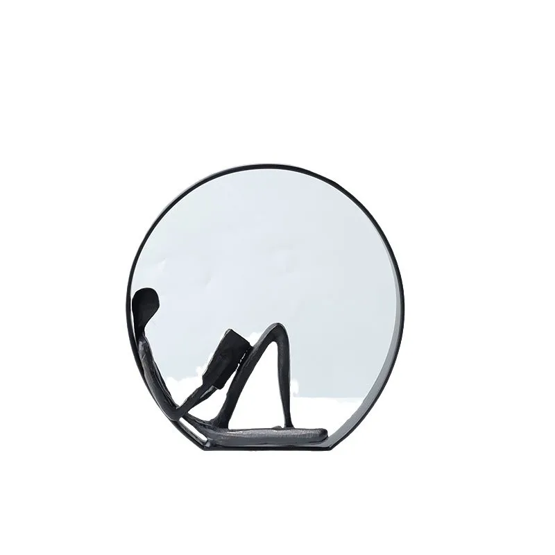 

Modern Simple Metal Reading Character Study Entrance TV Cabinet Wine Cabinet Restaurant Decoration Tabletop Ornament