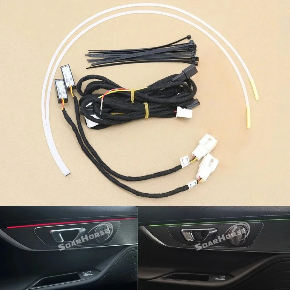 64 Color Back Row Door Backlight For Chery Tiggo 8 Pro Max 2021-25 Interior Ambient Lighting For Modification Automobiles Parts