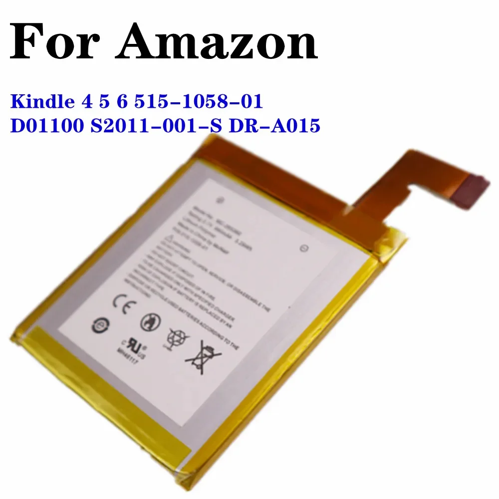 MC-265360 100% Original Phone Battery For Amazon Kindle 4 5 6 D01100 515-1058-01 S2011-001-S DR-A015 Bateria Batteries 890mAh