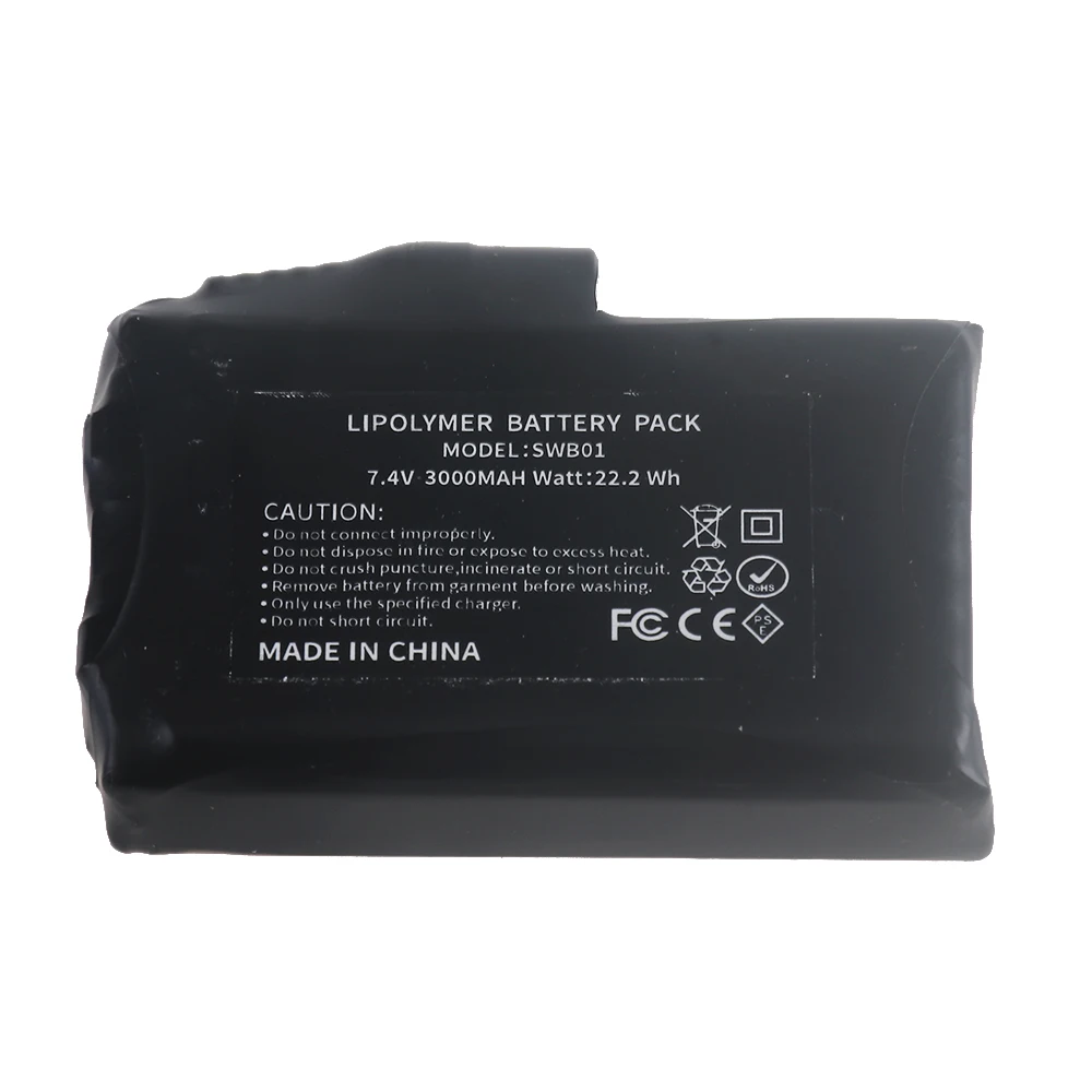 7.4V 3000mAh Rechargeable Lithium Polymer Battery USB Charger For Heated Gloves Socks Jackets Vest Motorcycle Gloves
