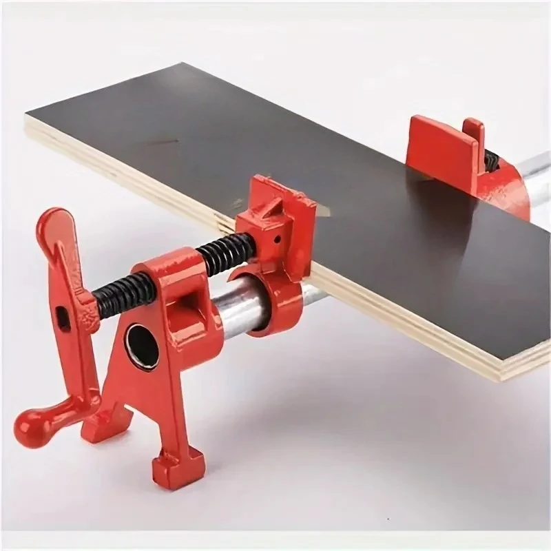 For Woodworking Carpentry & Renovation Projects Heavy-Duty ast Iron Pipe Clamp Set with Quick Release Wide Base