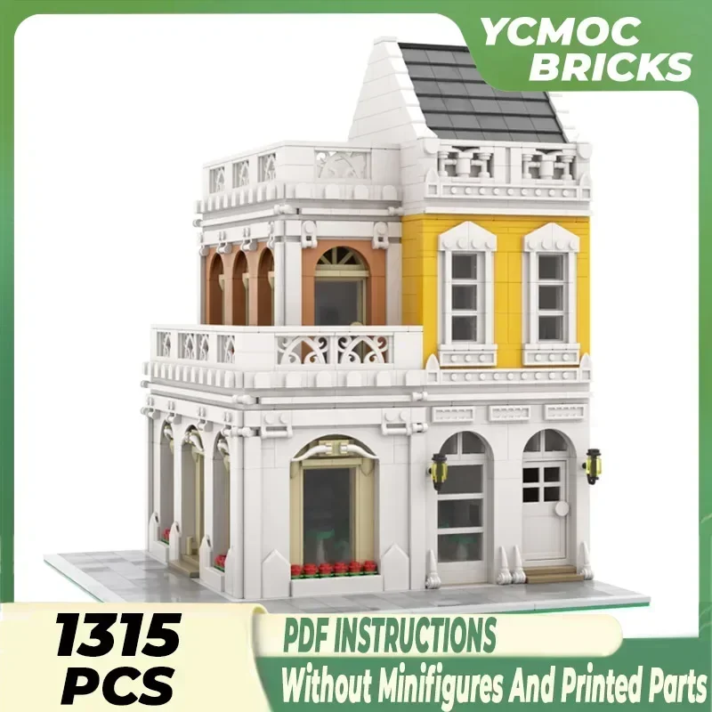 Moc Building Bricks Street View Model Dentist And Coffee Shop Technology Modular Blocks Gifts Christmas Toys DIY Sets Assembly