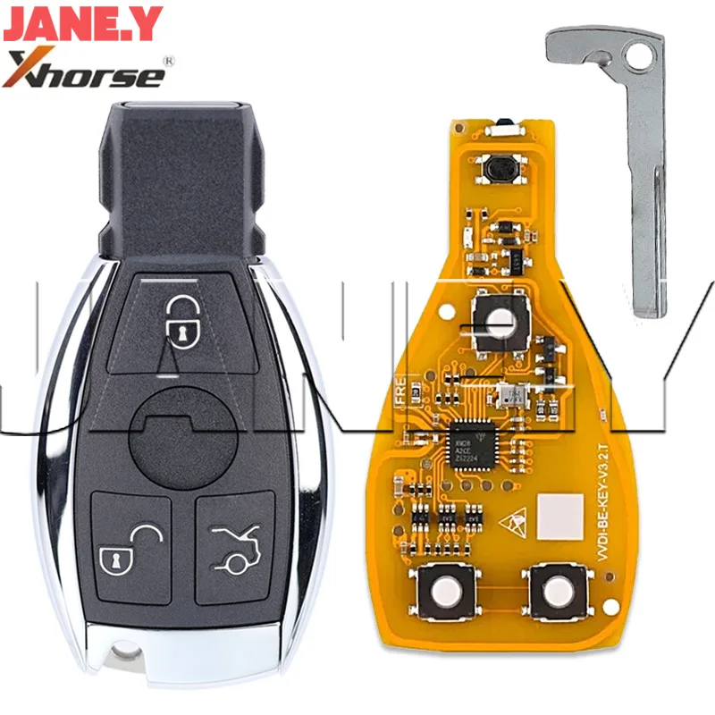 ew z kluczykiem samochodowym Xhorse VVDI BE do Mercedes Benz 315/434 mhz W211 W212 W203 W204 W205 W210 W221 W222 3/4 Przyciski obudowy