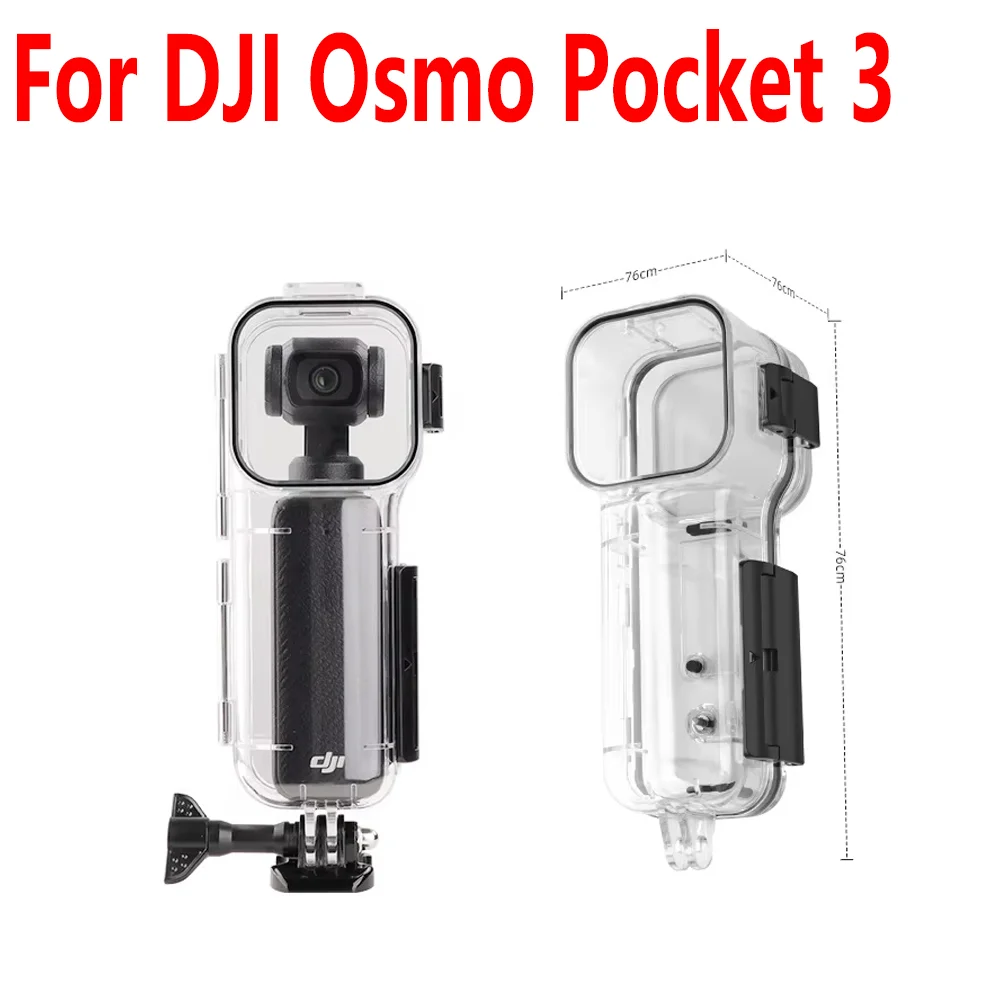 Für DJI Osmo Pocket 3 50M Unterwasser-Tauchgehäuse Wasserdichte Schutzhülle Gimbal-Kamera Zubehör Pocket 3 Kamera-Accessoires