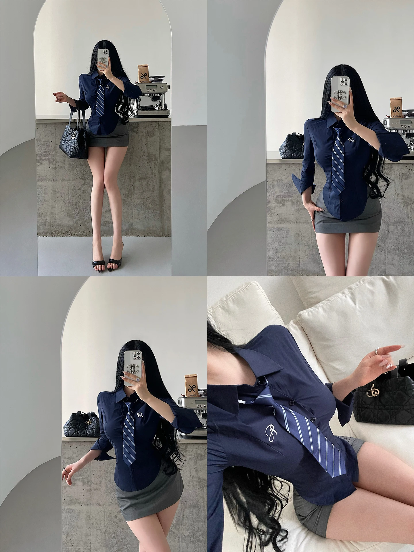 

Женская приталенная рубашка с длинным рукавом в корейском школьном стиле с мультяшной вышивкой, на одной пуговице, с завязками на талии, премиум-класса