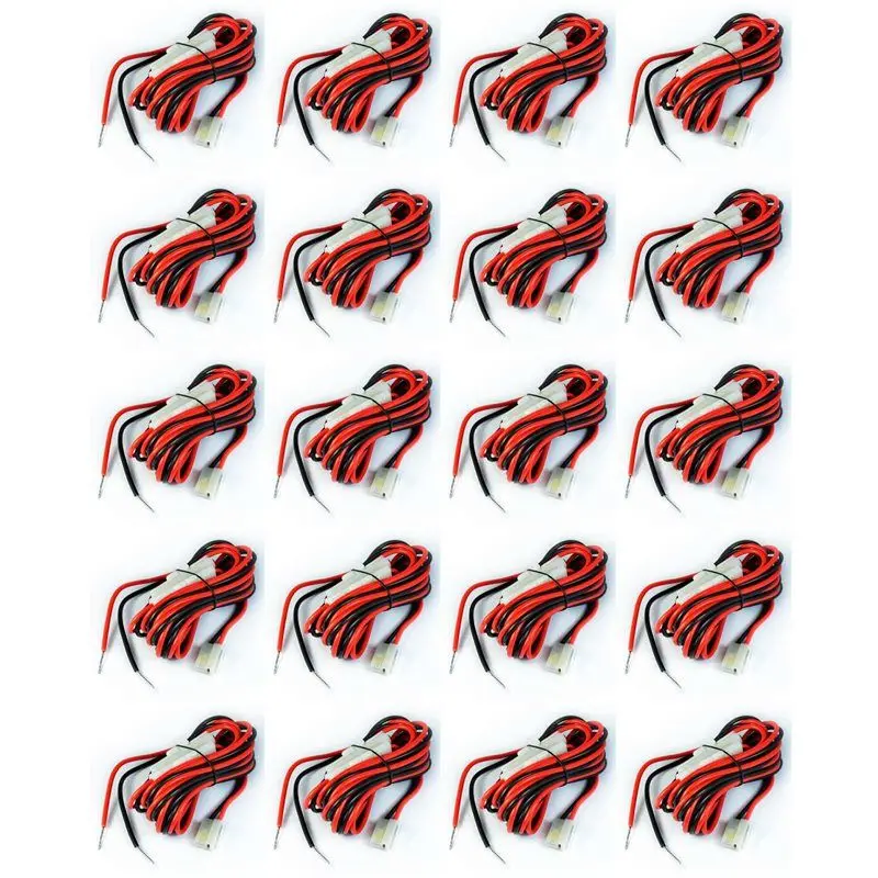 

20X DC Power Cable Cord For Mobile Radio YAESU ICOM Kenwood TK-760/768/8800 TM-241 FT 3 Metres