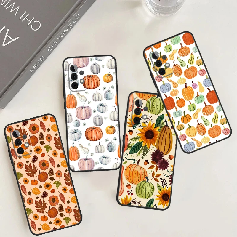 Autumn Pumpkins Case For Samsung Galaxy A54 A34 A24 A14 A53 A33 A13 A52 A32 A22 A12 A71 A51 A15 A25 Cover