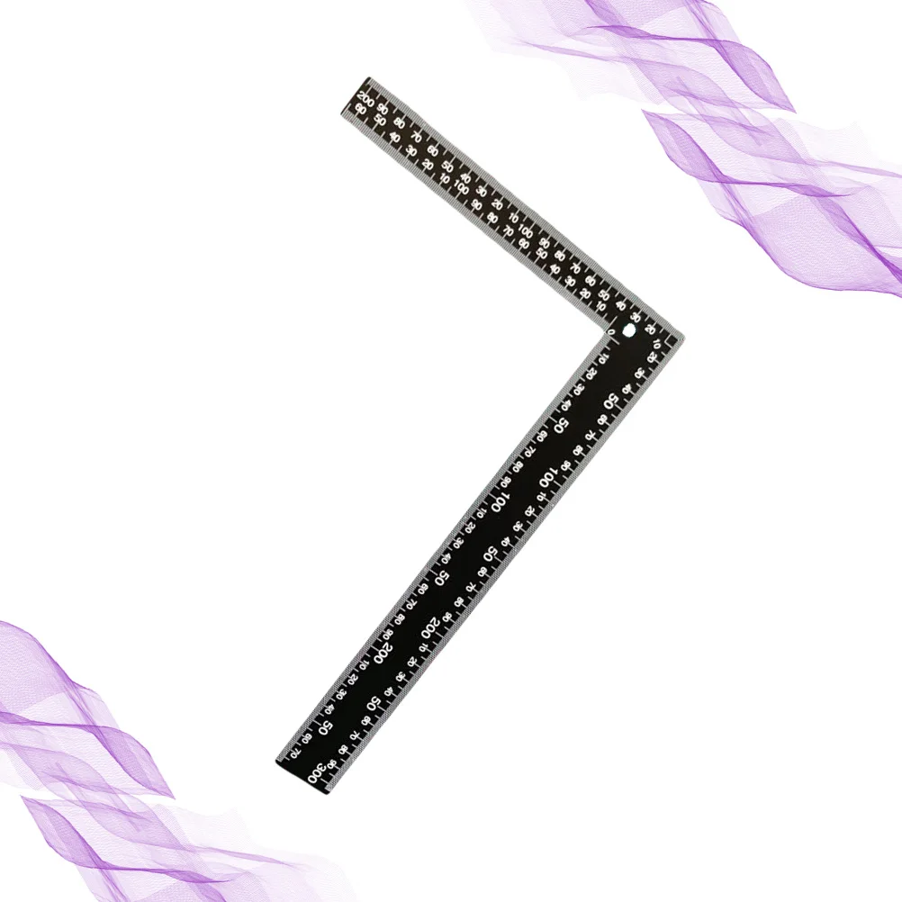 

1Pcs Black Steel Carpenter L-Square Stainless Ruler 90 Degree Measuring Tool for Accuracy Woodworking DIY Home Use