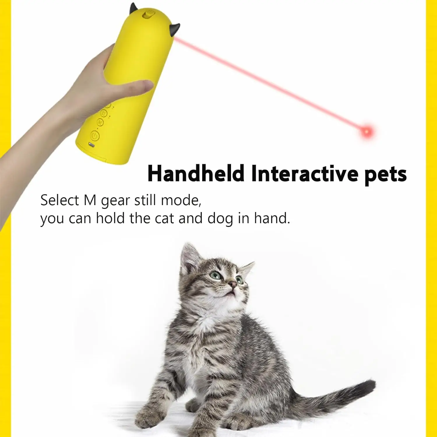 Interactive Cat Laser Toy with Automatic Wireless and Chargeable Robotic Toys for Kittens Puppies Indoor Pets