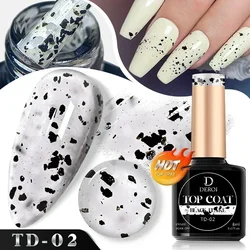 8ml Glitter Topcoat Seal Top Coat Flash No Wipe Top Coat Clear Gel Nude Diamond Matte Aurora Varnish Soak Off Flake Gel Nail Art