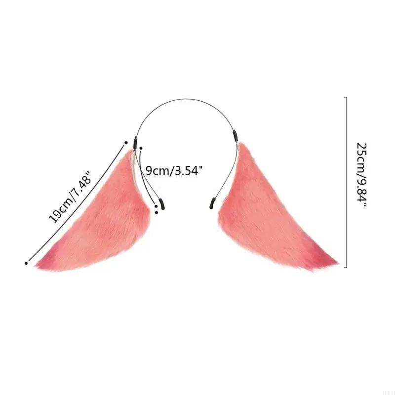 H9ed cosplay personagem desenhos animados raposas orelhas cabelo hoop mulher maquiagem bandana para a páscoa dia bruxas