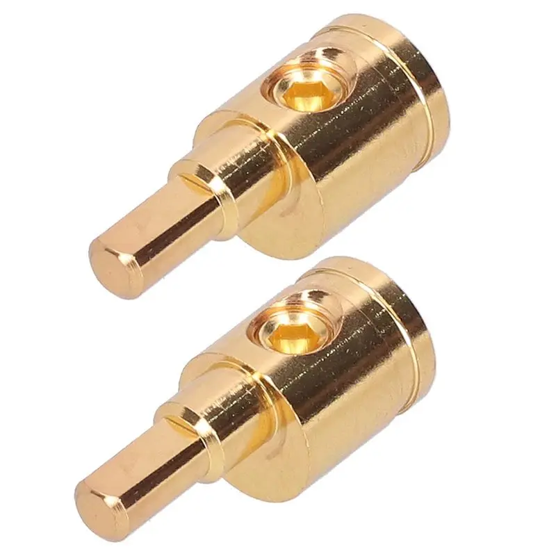 DT42-2PCS Power Wire Reducer 0GA Reducer 0GA Pure Copper Gold Plated Wire Reducer Terminal Connector For Car Audio Amplifier