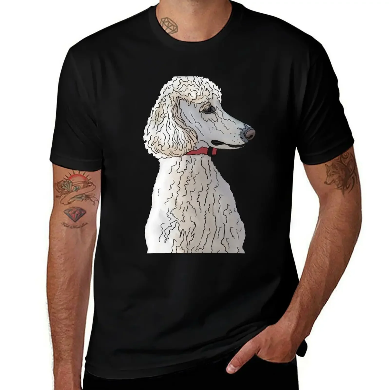 Kyah the Standard Poodle T-Shirt for a boy blacks plain shirts men