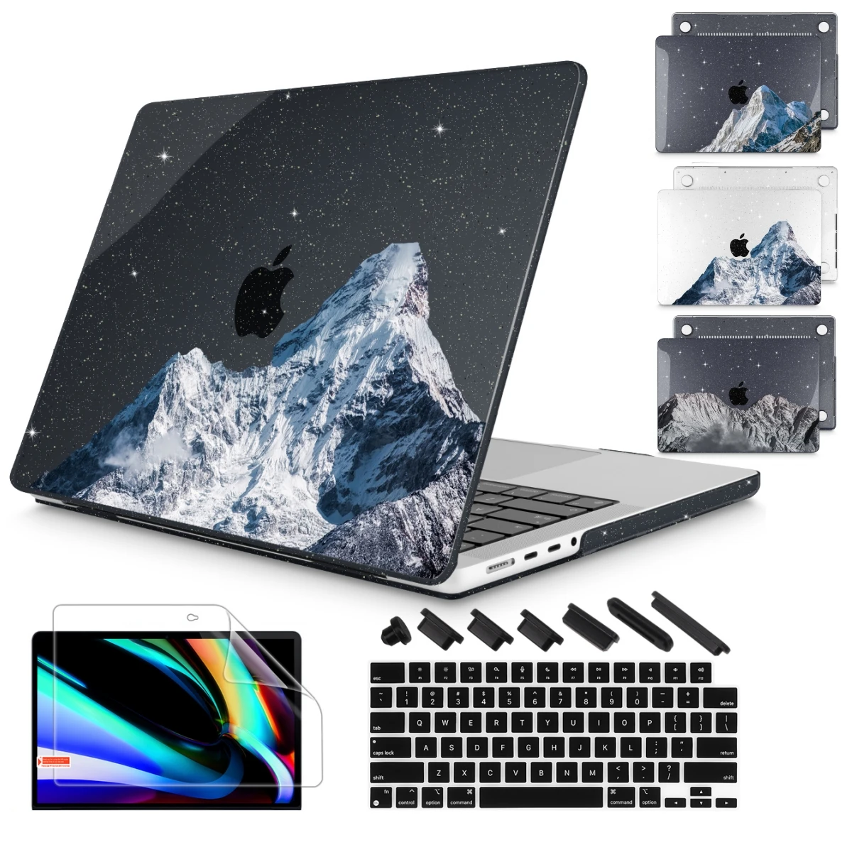 Glitter Mountain Hard print case for Macbook Pro M4 14 16 Air M2 13.6 inch A2681 A3113 Air 15 A2941 Pro 13 14 16 2020 M1 A2337