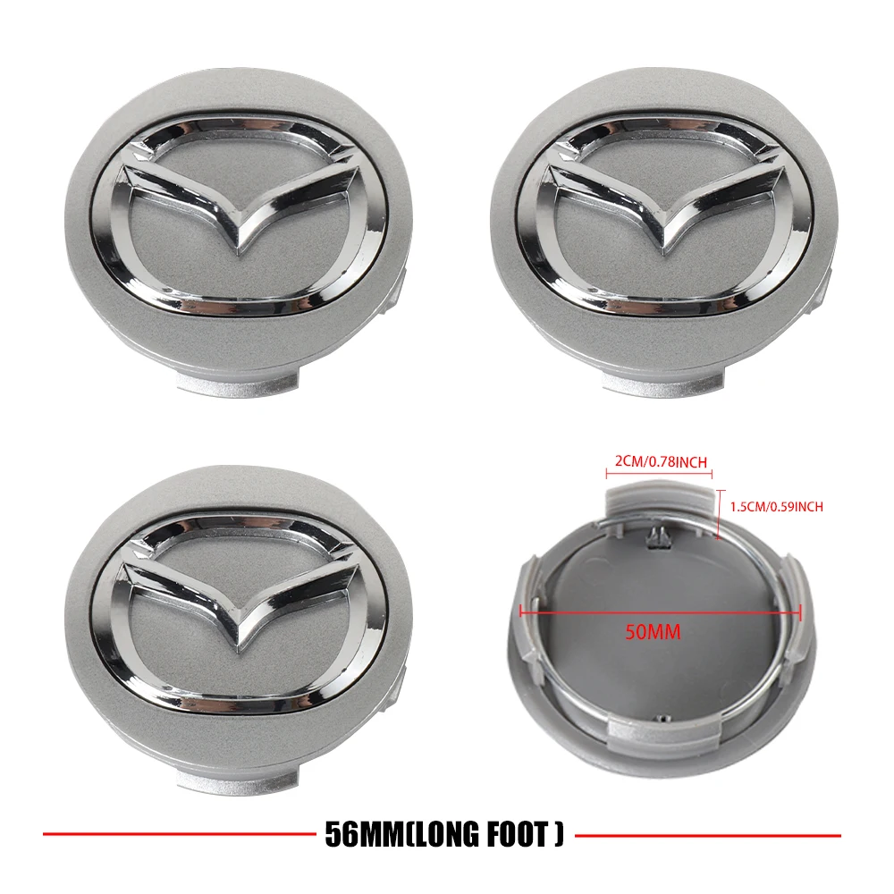 4pcs 56mm ABS Car Wheel Center Hub Center Cap Car Wheel Cap Cover For Mazda 3 Axela 6 GH Atenza CX5 2 Demio CX8 CX4 Accessories