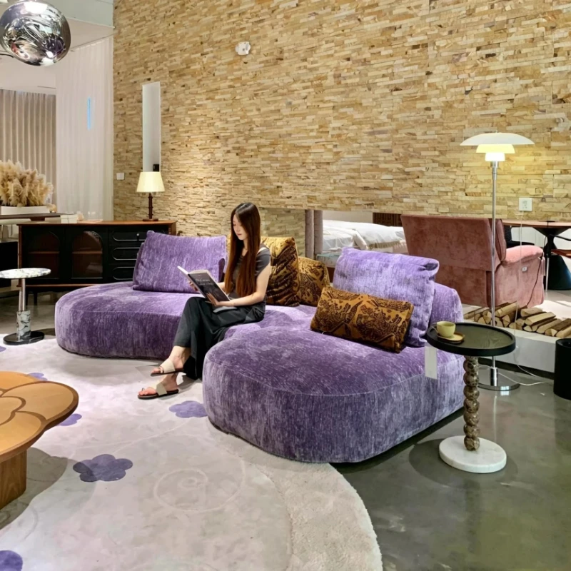 Flax environmentally friendly and durable curved module Duoduo concubine sofa living room