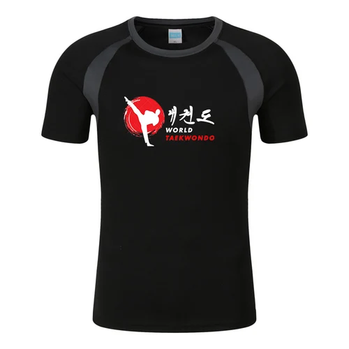 Imagen 2 del producto WTF World Taekwondo Federation-Camiseta estampada a la moda para hombre, camiseta de verano de algodón raglán de manga corta con cuello redondo, ropa de calle