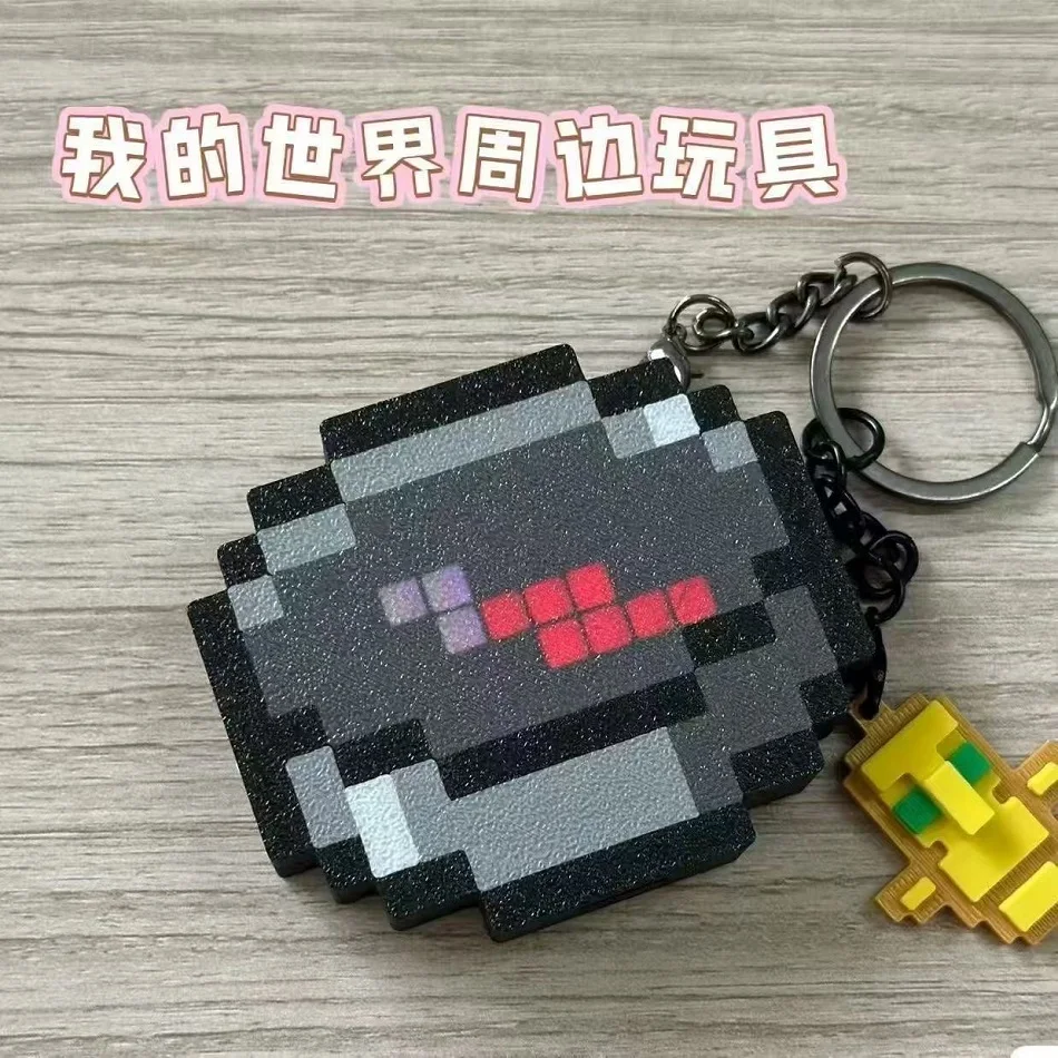 新しい Minecraft コンパスピクセル風周辺機器デザイン装身具磁気 MC 現実世界使用可動キーホルダーペンダント myworld ギフト