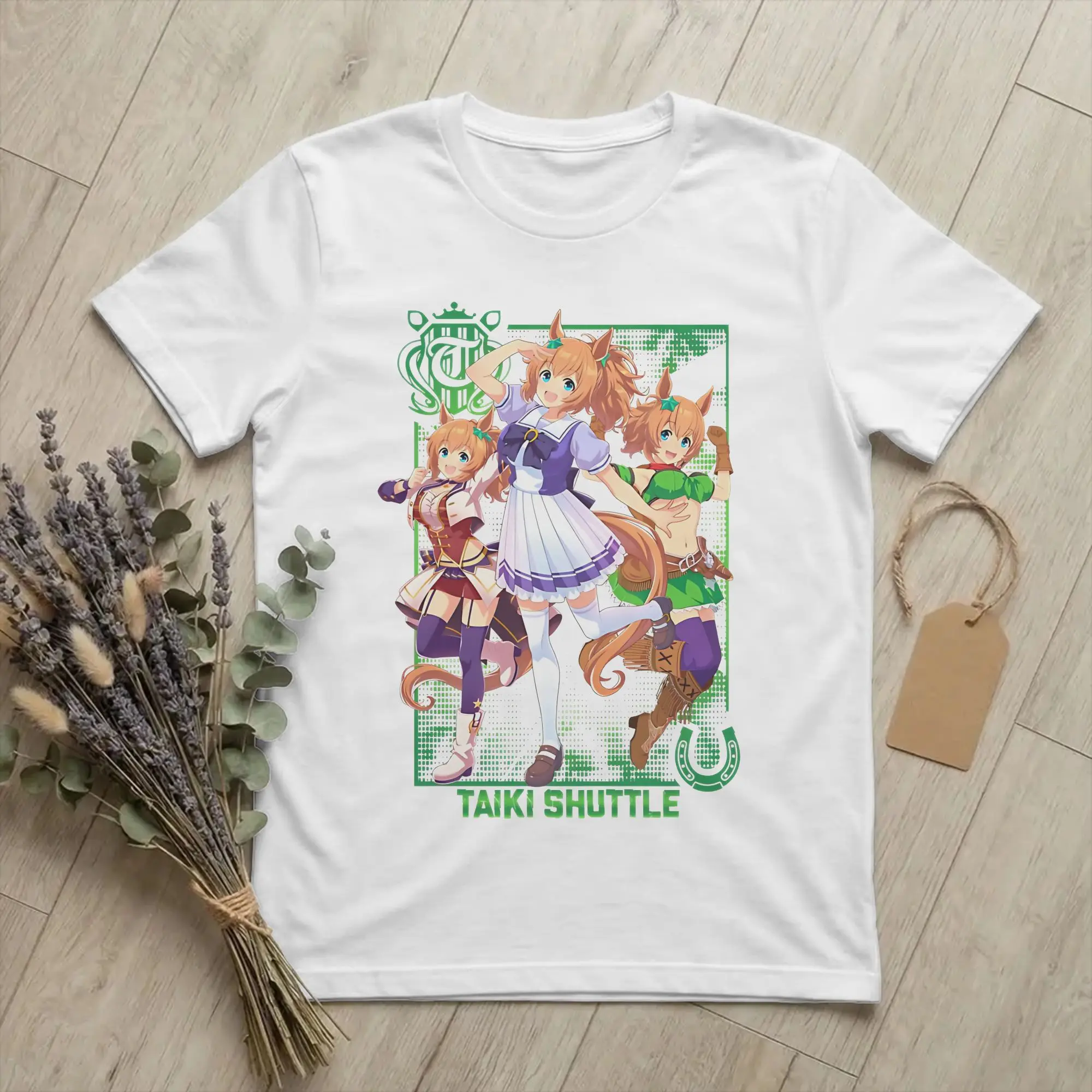 Novelty Taiki Shuffle Uma Musume Tshirts Men 100%Cotton Short Sleeve  Round Neck Summer Top Tee