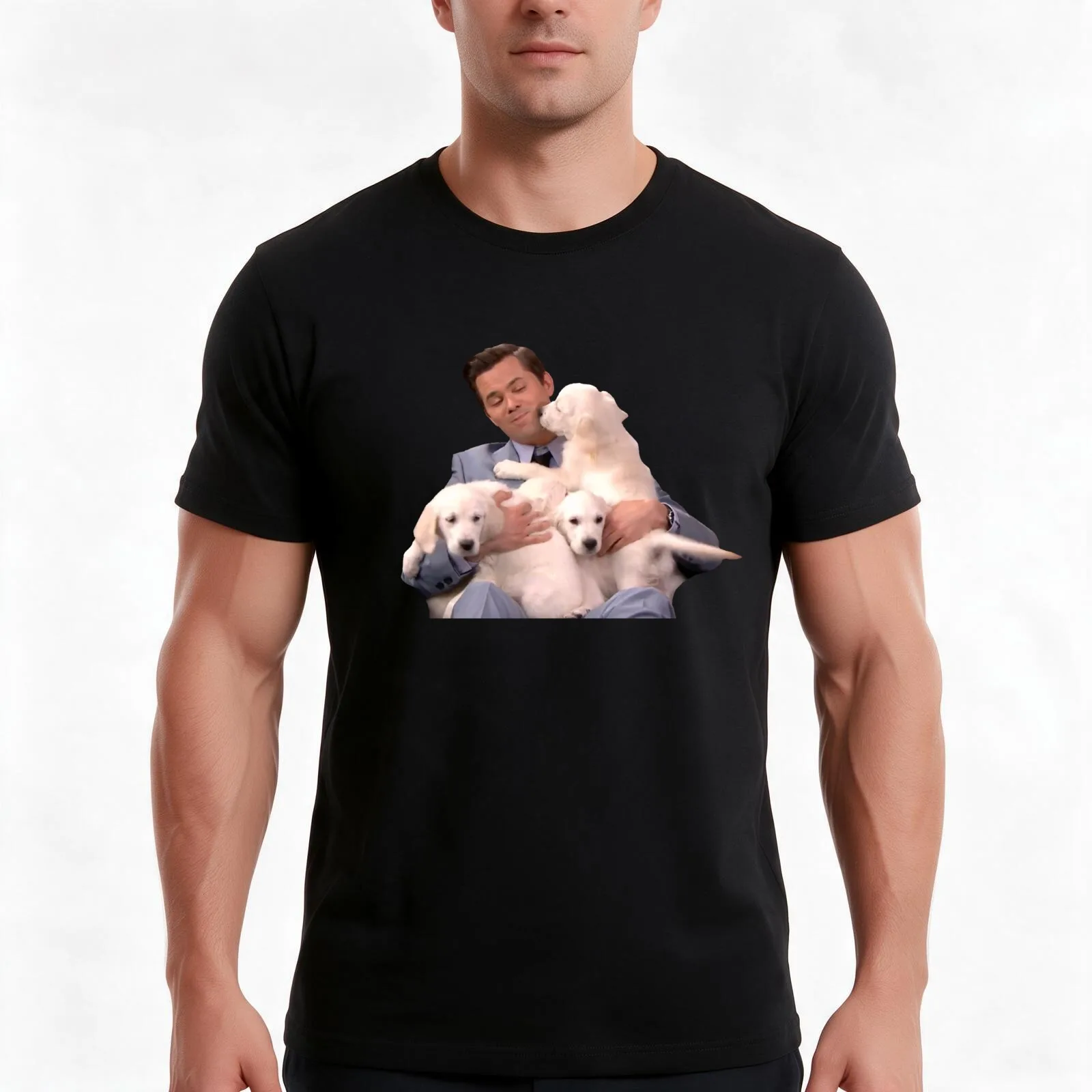 ANDREW RANNELLS AND SOME PUPPERS T-Shirt, Summer Casual Cotton Tee, Oversized Streetwear Tops, Vintage Graphic Print