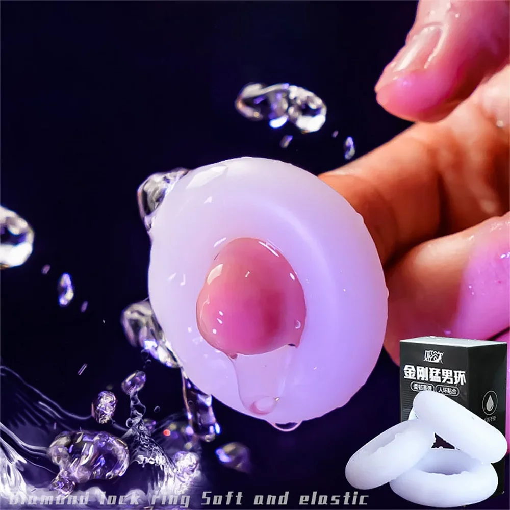 3PCS Thick Male Foreskin Corrector Ring Penis Rings Delay Ejaculation Daily/Night Cock Ring Chastity Cage Sex Toys for Men Dildo