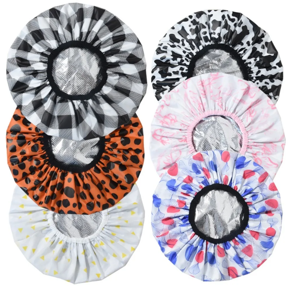 

Thickened Self-heating Tin Foil Hat Shower Cap Bathing Cap Steam Hair Mask Cap Thermostatic Spontaneous Heating