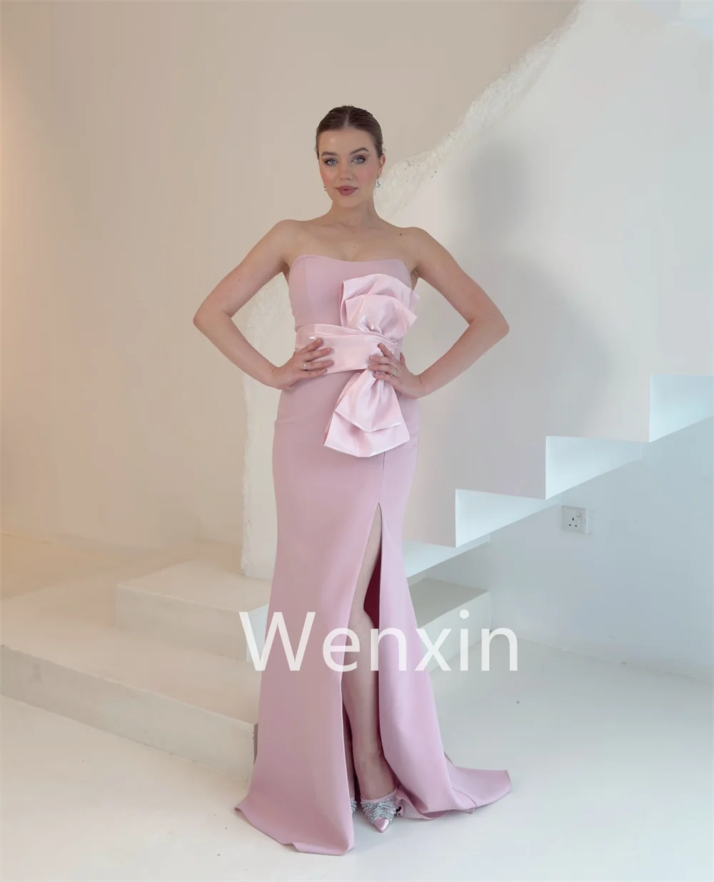 

Вечерние платья по индивидуальному заказу Элегантные платья без бретелек без рукавов для выпускного вечера Классические платья со шлейфом для особых случаев