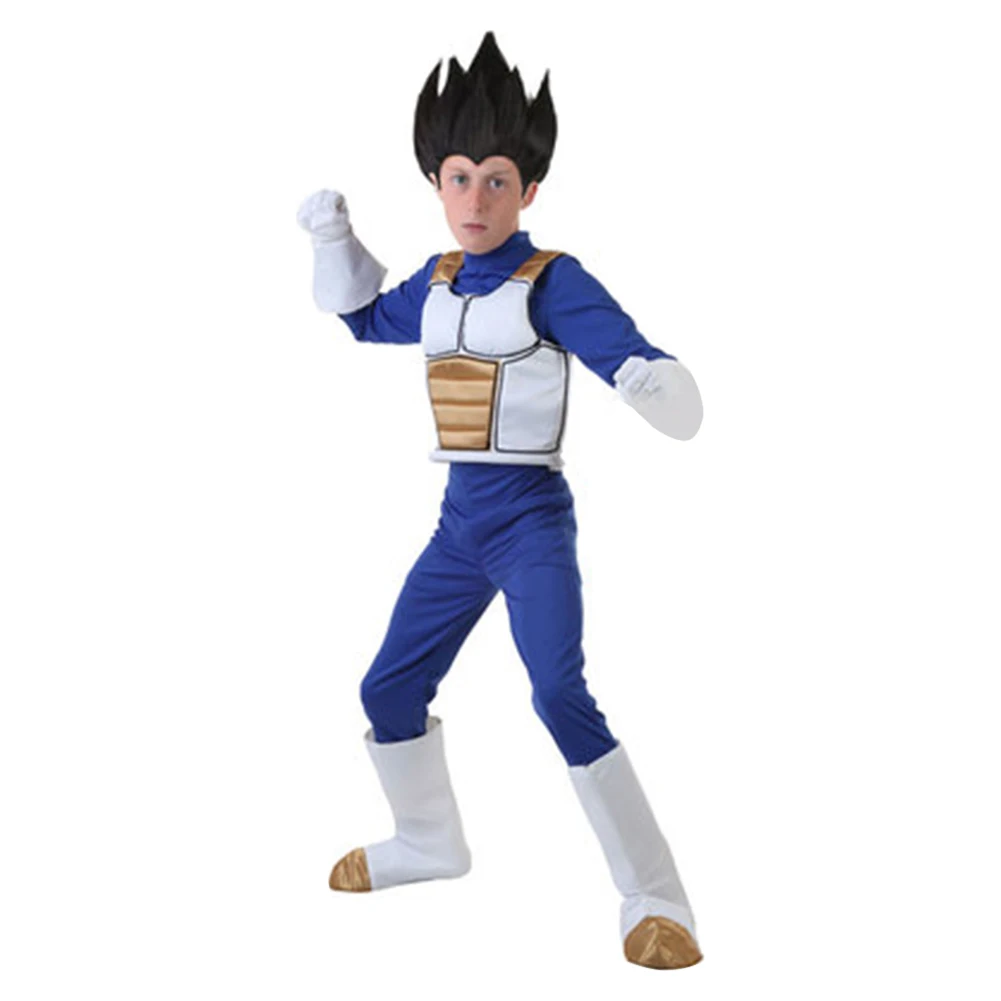 Vegeta Cosplay Traje para Homens Adultos, Macacão, Colete, Roupas Fantasia, Roupas Vegeta, Halloween Carnival Party Disfarce Suit