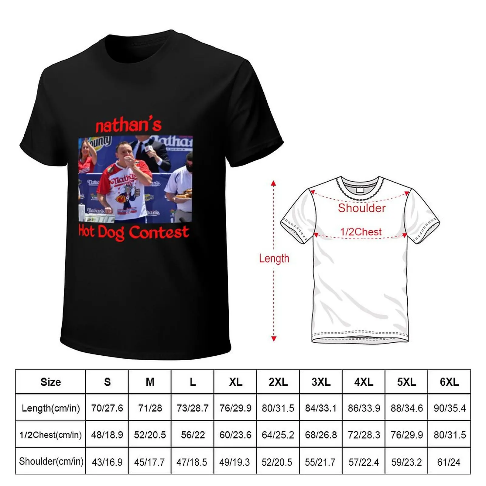 Nathans Hot Dog Contest T-Shirt cotton t-shirt plain for man package T-Shirt