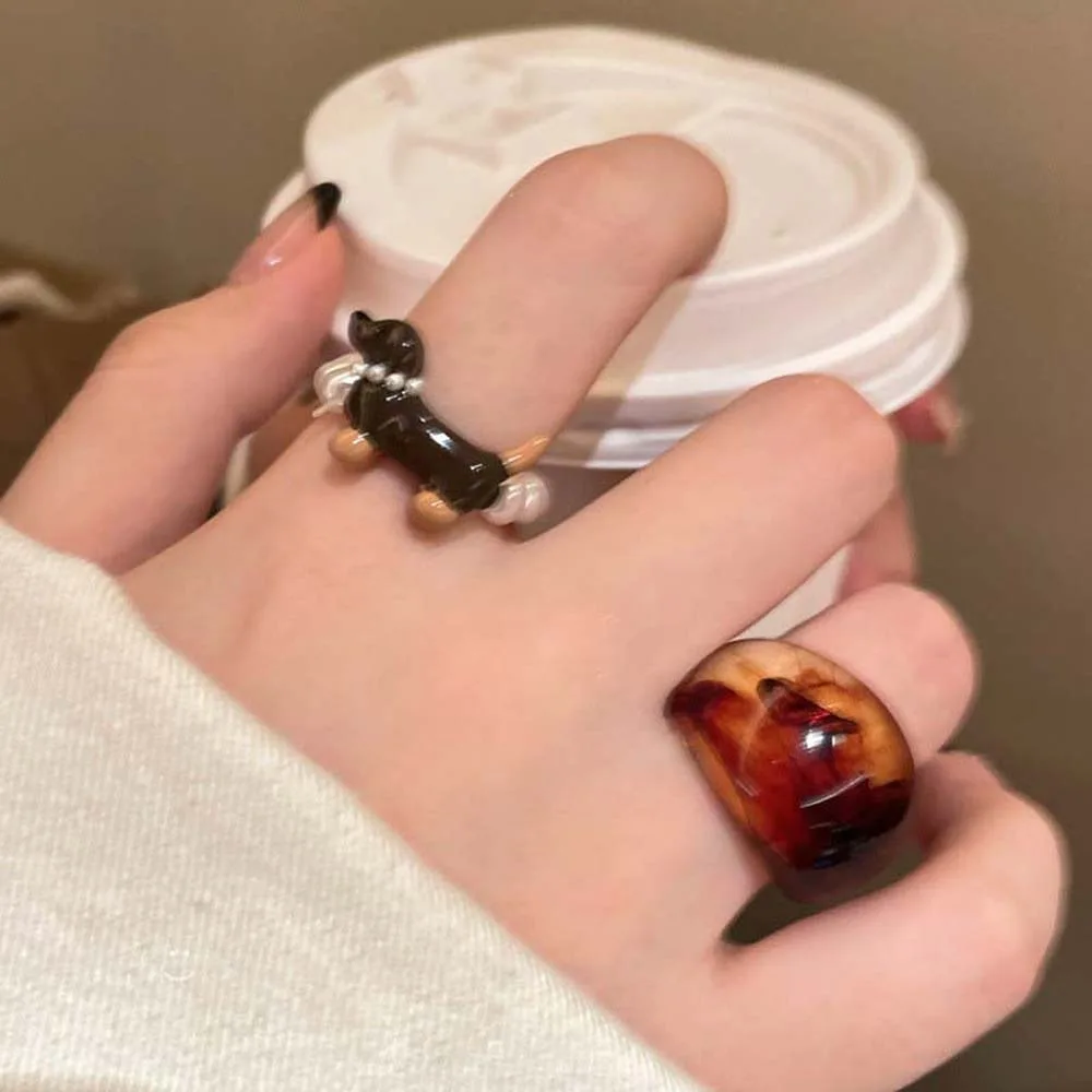 شخصية Kawaii الألماني الأقراط حمض الخليك حجر الراين الكرتون سلسلة قلادة غطاء الرأس الكورية نمط أغطية الرأس النساء #5