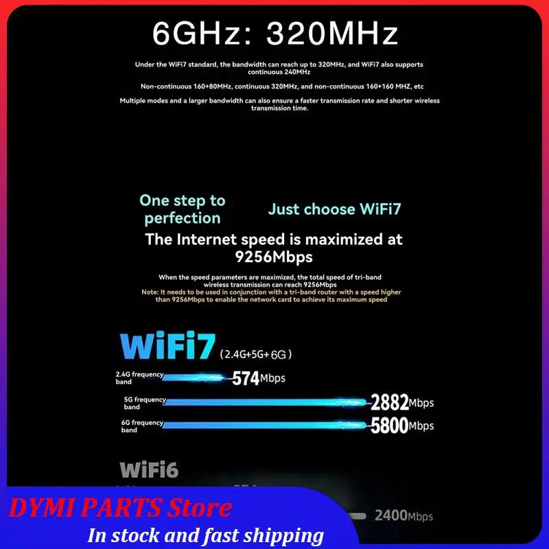 Global Sale-QCNCM865 Wifi 7 PCI-E بطاقة محول سطح المكتب محول الشبكة اللاسلكية 9256Mbps ثلاثي الموجات 2.4G/5G/6Ghz BT5.4 لـ Win10/1