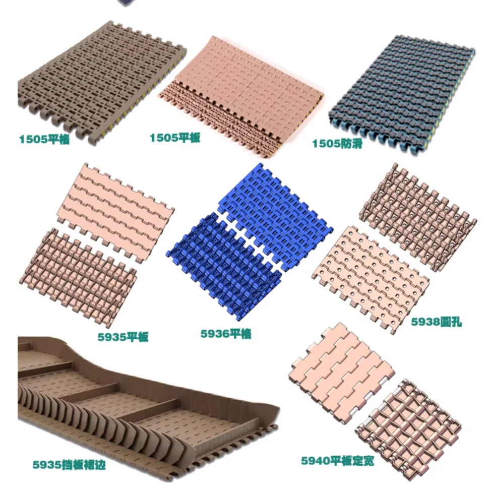 

Customized -POM Plastic Conveyor Chain Plate, Food Grade Flat-Grid & Flat-Plate Type Mesh Belt Chain