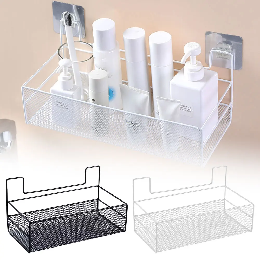 Self-Adhesive Shower Shelf Bathroom Caddy Kitchen Storage Rack Tidy Organizer