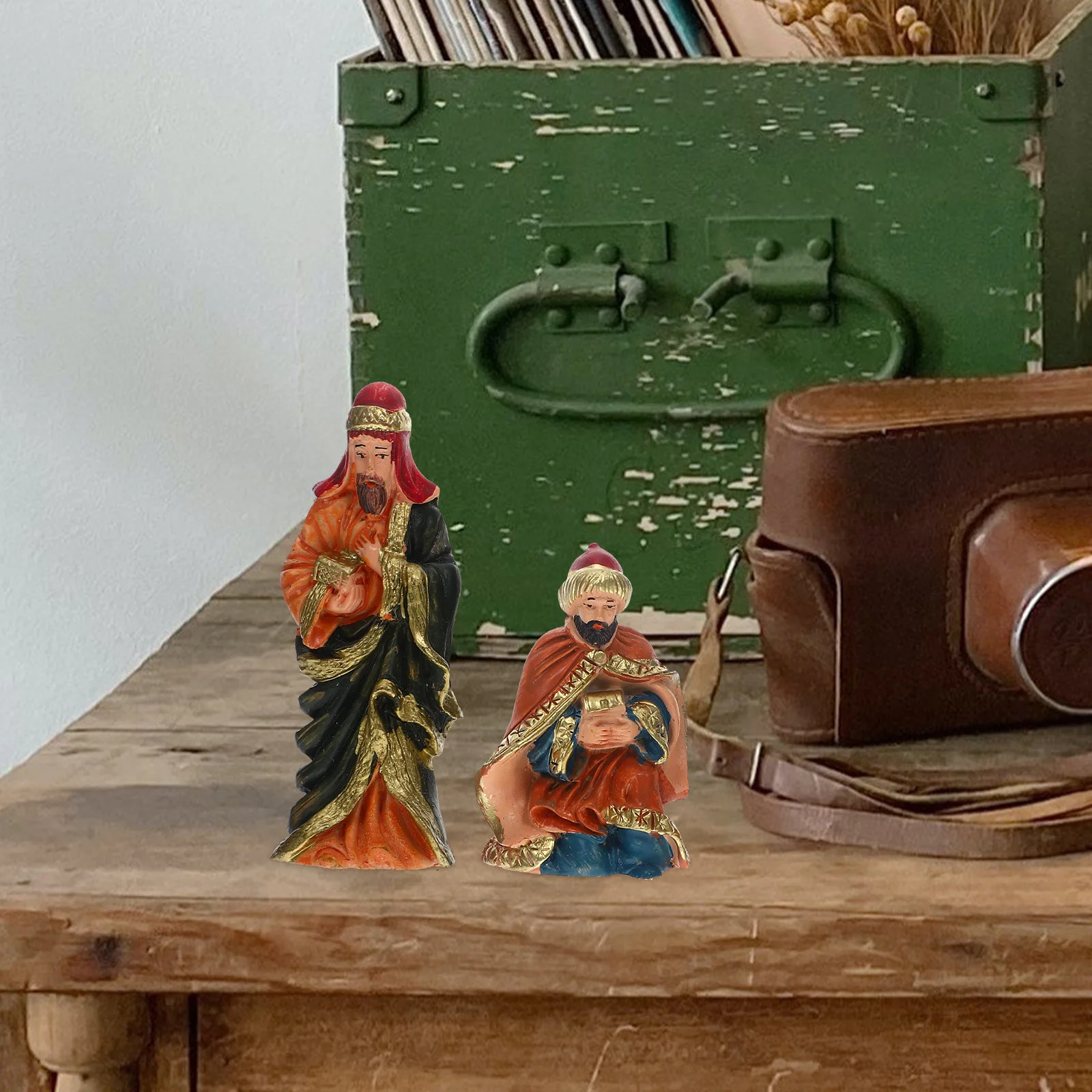 

1 set 1 Set Jesus Nativity Ornament Resin Christmas Decoration Tabletop Home Church Display Birth Scene Figurines Decor