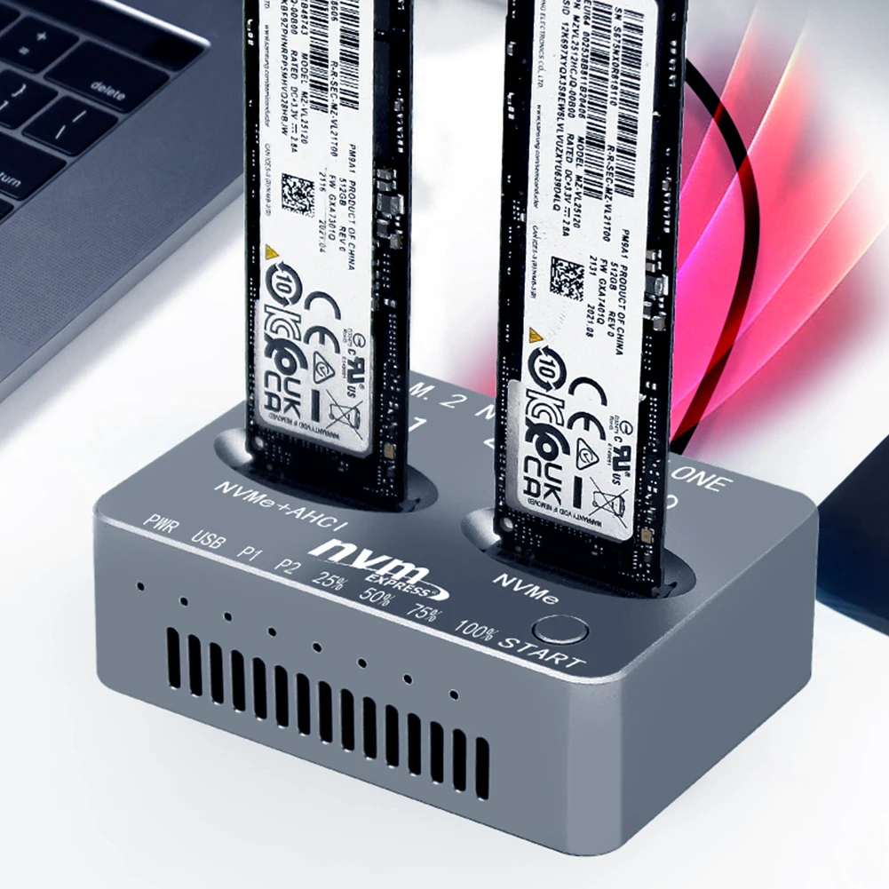 

Dual-Bay External Hard Disk Box Gen2X 20Gbps M.2 SSD Enclosure M/B M Key Solid Disk Case M.2 M.3 NVME PCI-E for M2 SSD M Key SSD