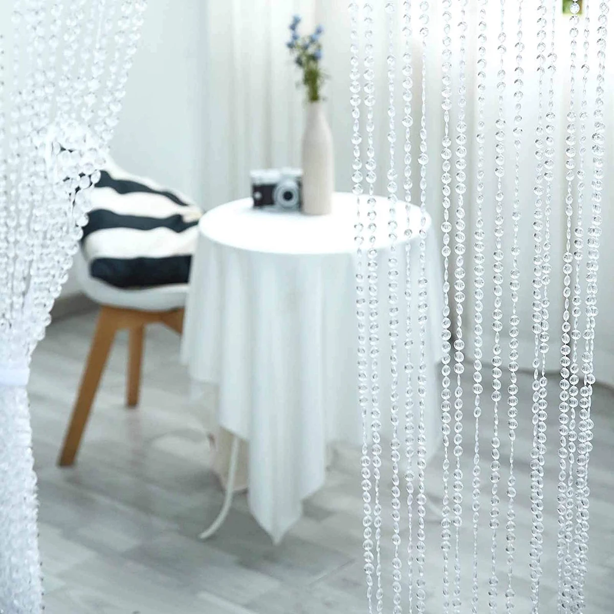 10M Acrylic Crystal Bead Curtain - Exquisite Chain Acrylic Beads Wedding Celebration and Door Curtain Party Decoration Supplies