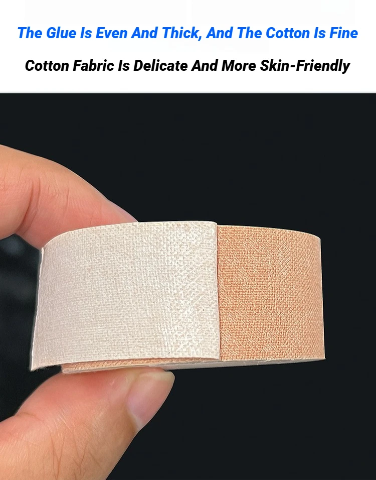 Sport Selbsthaftende Kohäsive Bandage Elastische Unterstützung für Knie Finger Knöchel Handflächen Schultern Hautfarbenes Vlies-Klebeband – Detail 3