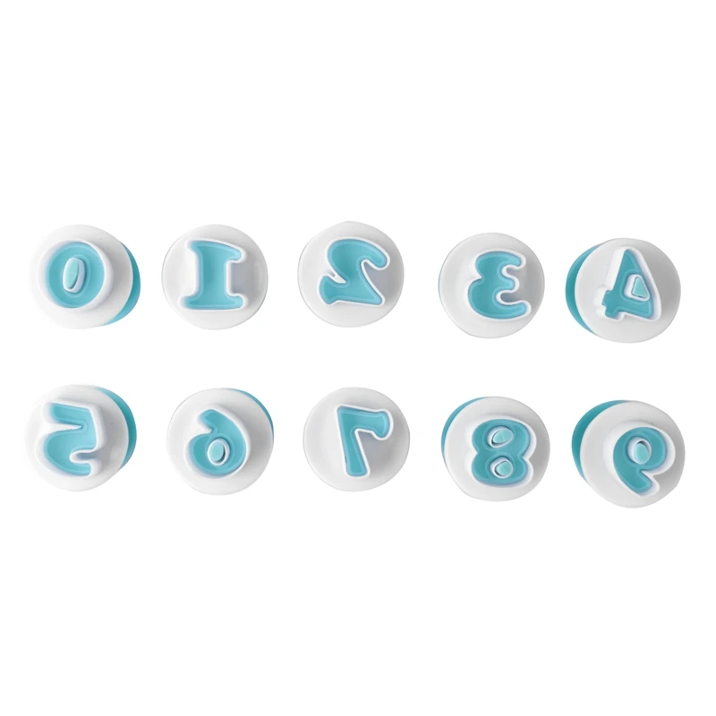 26Pcs Plastic Uppercase,Lowcase Letters&10Pcs Numbers Shape Cake Fondant Molds Set (3Sets/Lot)