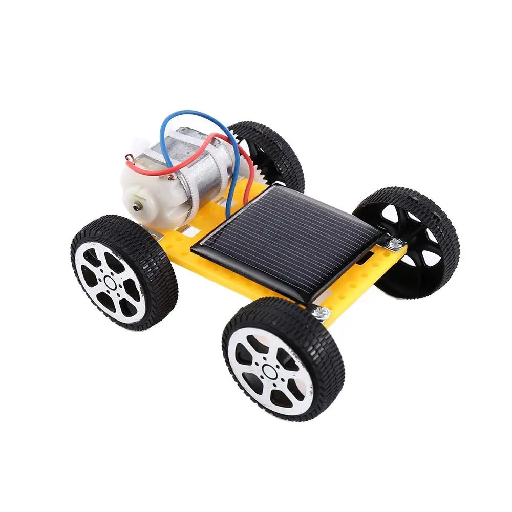 Plastic Children Science Experiment DIY Assembled Energy Solar Powered  Car Robot Kit Set Solar Car
