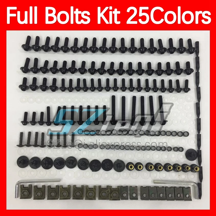 Fairing Bolts Full Screw Kit For HONDA CBR600 CBR 600 F4i CBR600F4i 04 05 06 07 2004 2005 2006 2007 Body Bolt Screws Nuts 268ps